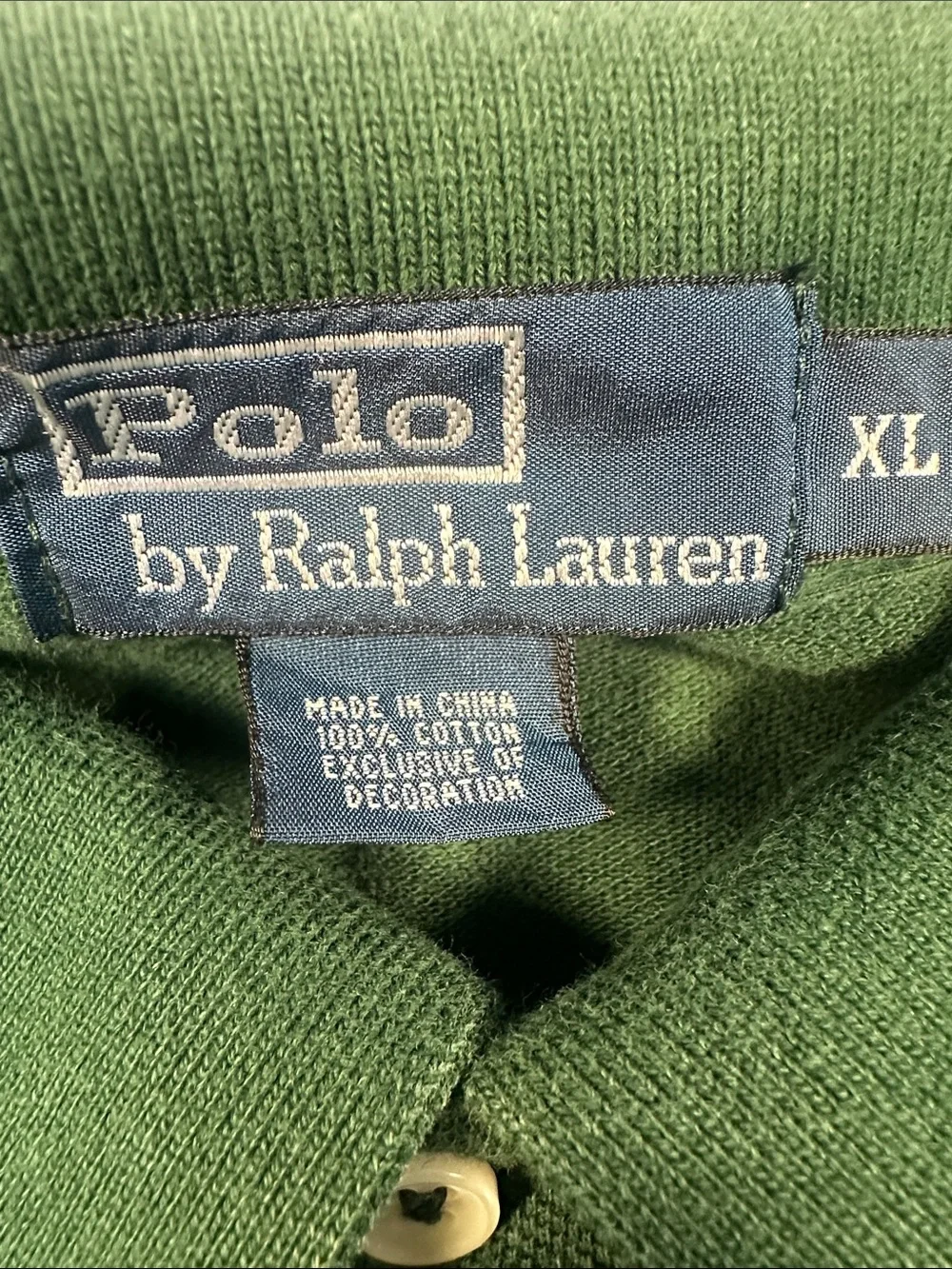 Polo Ralph Lauren Pony Club Green Number 3 Golf Shirt Men’s Size XL Vintage